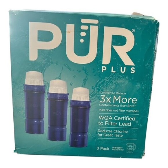 PUR Plus Water Pitcher Dispenser Replacement‎ Filter 3-pack NEW - Picture 1 of 9